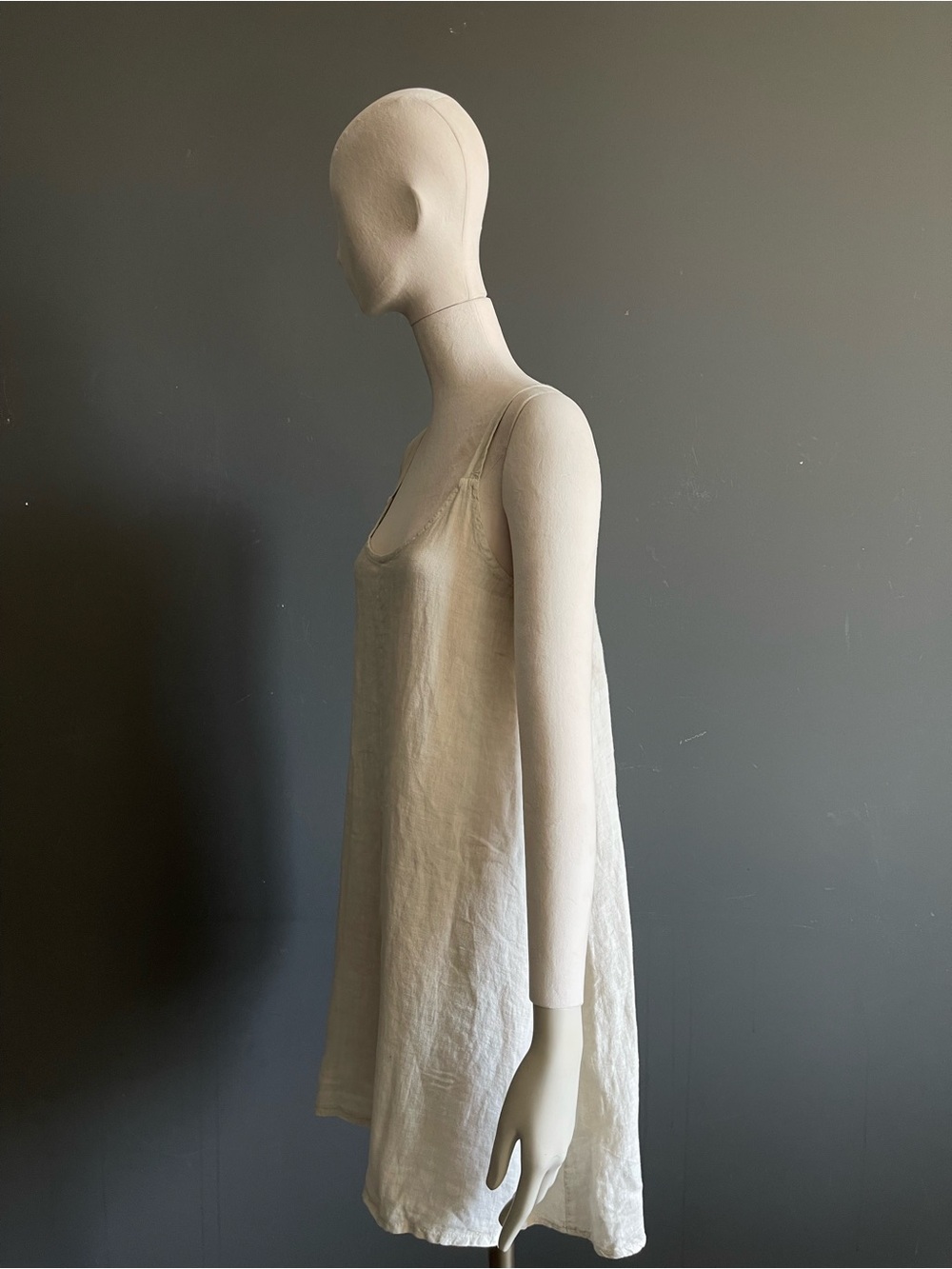 Made in Italy 100% Linen Ivory Oversized Romper Coastal Lagenlook Quiet Luxury - Picture 4 of 12